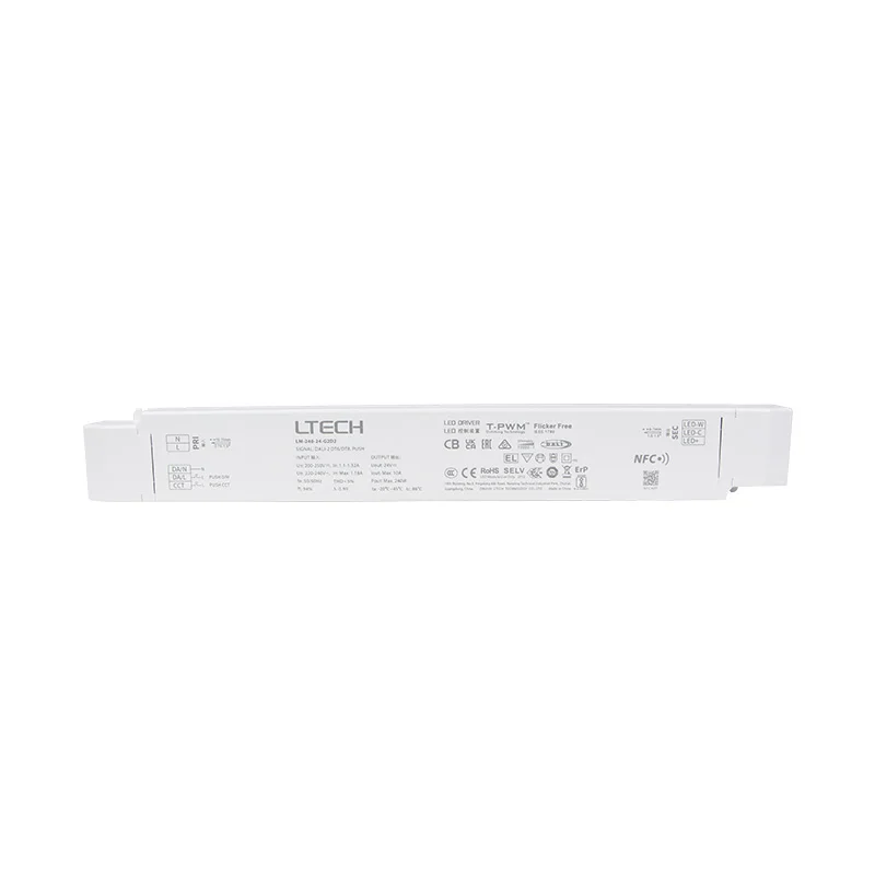LTECH Flick Free led driver LM-240-24-G2D2 240W 24V NFC PWM CV DALI Dimmable LED driver