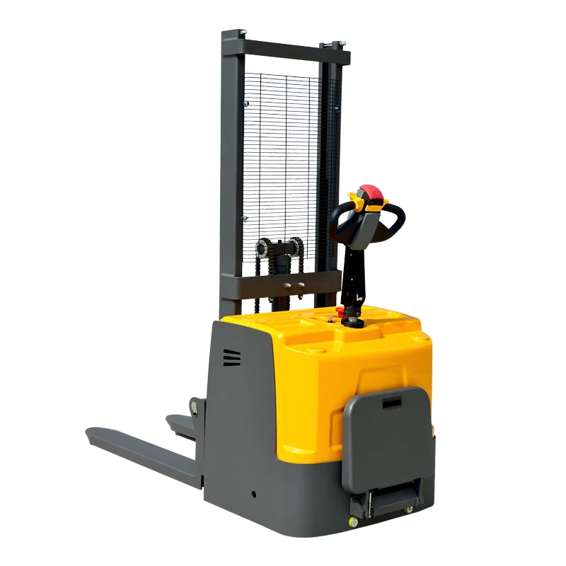 1500kg/2000Kg 800-1300mm Electric Riding Self Load Forklift Pallet Stacker for sale