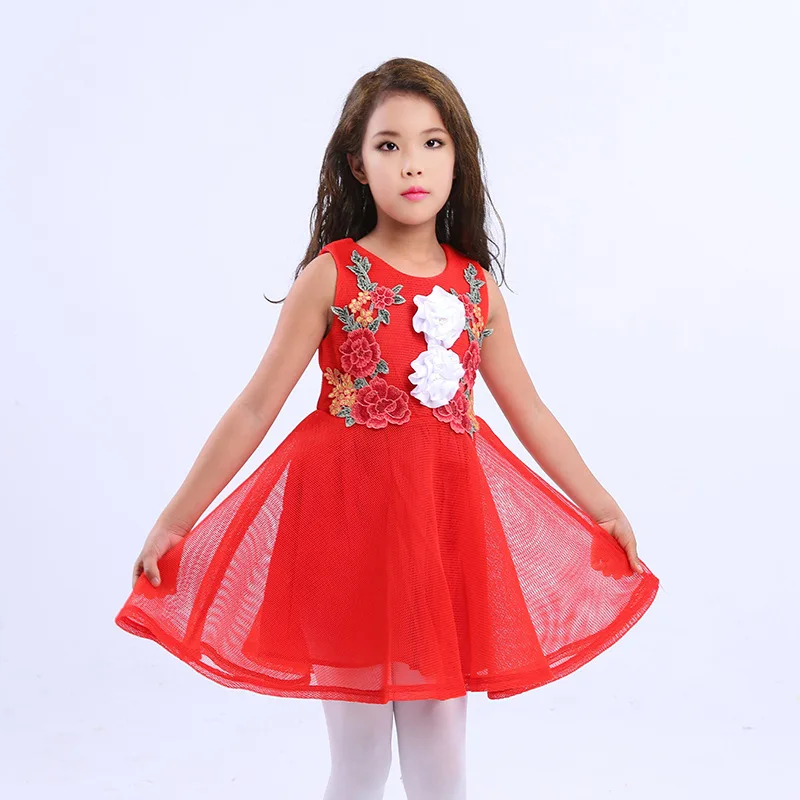 Taobao новейший стиль дети Персиковое шифоновое платье для девочек с цветочным принтом