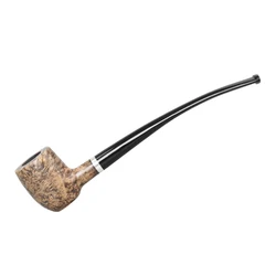 MUXIANG customized logo popular style wholesale price long stem churchwarden briar wooden smoking pipe