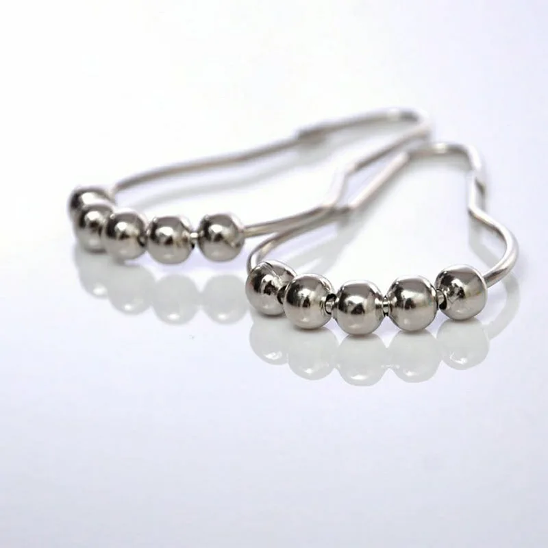 Shower Curtain Hooks Rings Double Glide  for Bathroom Shower Rods Curtains
