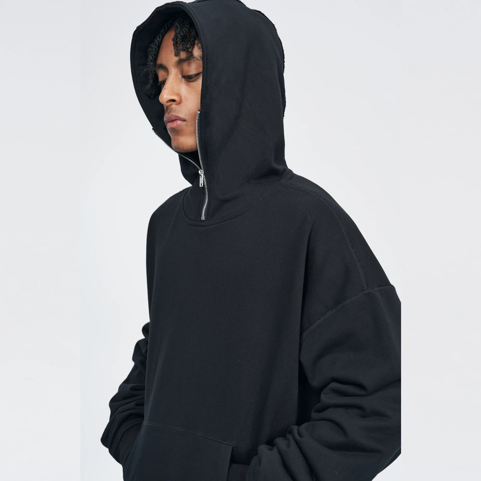 Custom Logo Unisex printed hoodies for men Oversize heavy weight mens streetwear ninja zipper bulk Hoodie sweatshirts