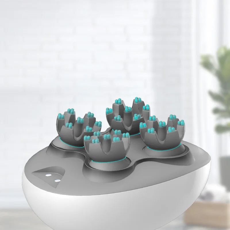 Multi modes hand held hair massager scalp applicator soft 4d scalp care massager automatic usb battery