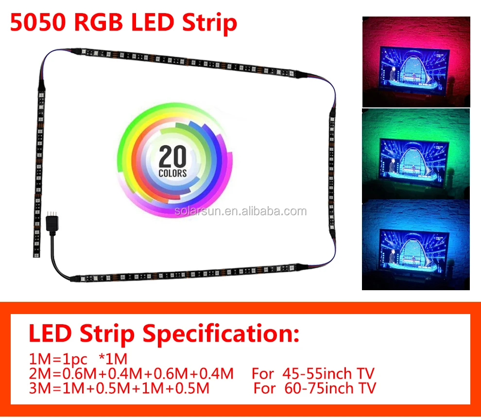 Smd5050 Usb Powered Dc5v Decoration For Tv Ktv Theatre Compute Mood Ip65 Color Dmx Led Strip Light With Remote Controller Kit