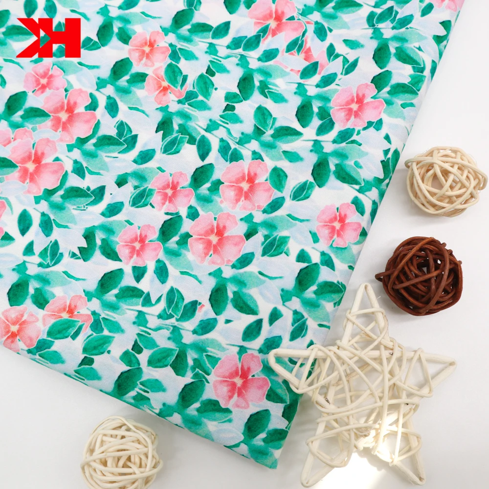 Organic Cotton Plain poplin Fabric Digital Printing Roll For DIY Shirting Making Dress Decoration