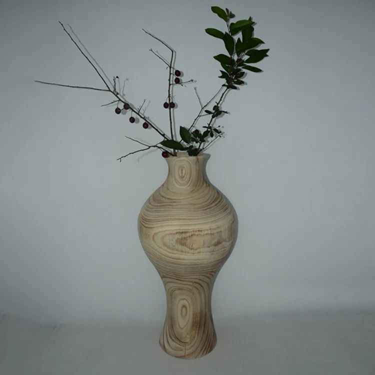 
New Original wooden handicrafts luxury style modern decoration flower vases 