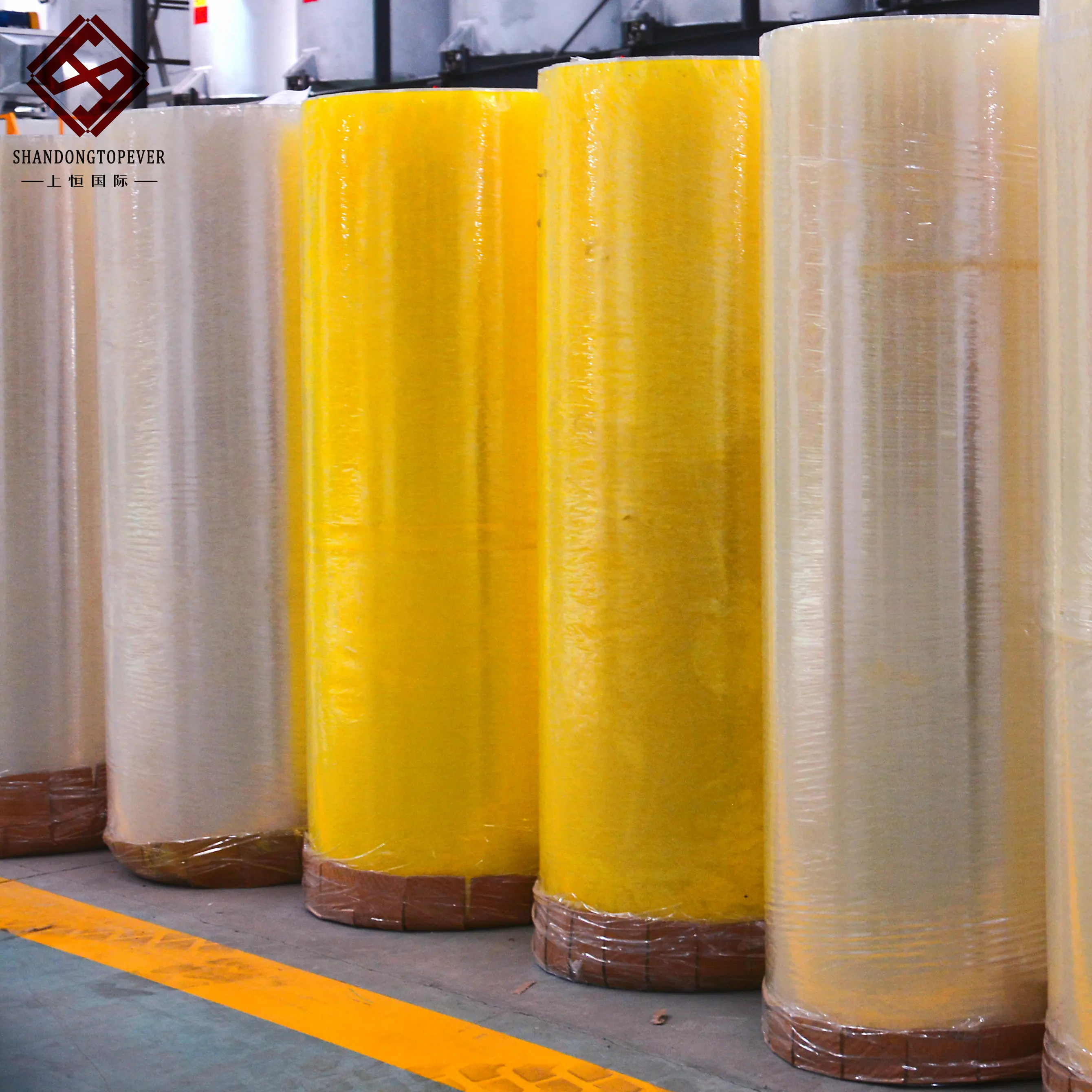 Our Factory BOPP Packing Tape in Jumbo Rolls 37mic for our Egyptian Old Customers