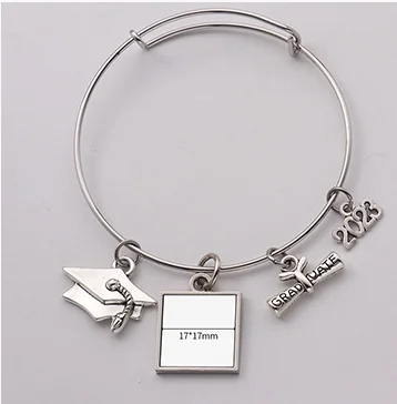 Wholesale factory 2023 sublimation blank graduation bracelet zinic alloy Blank sublimation graduation bracelets