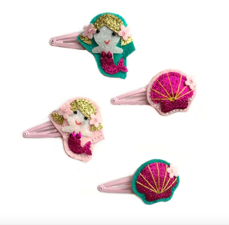 
under the sea hair clips girls felt hair clips baby mermaid hair clips 