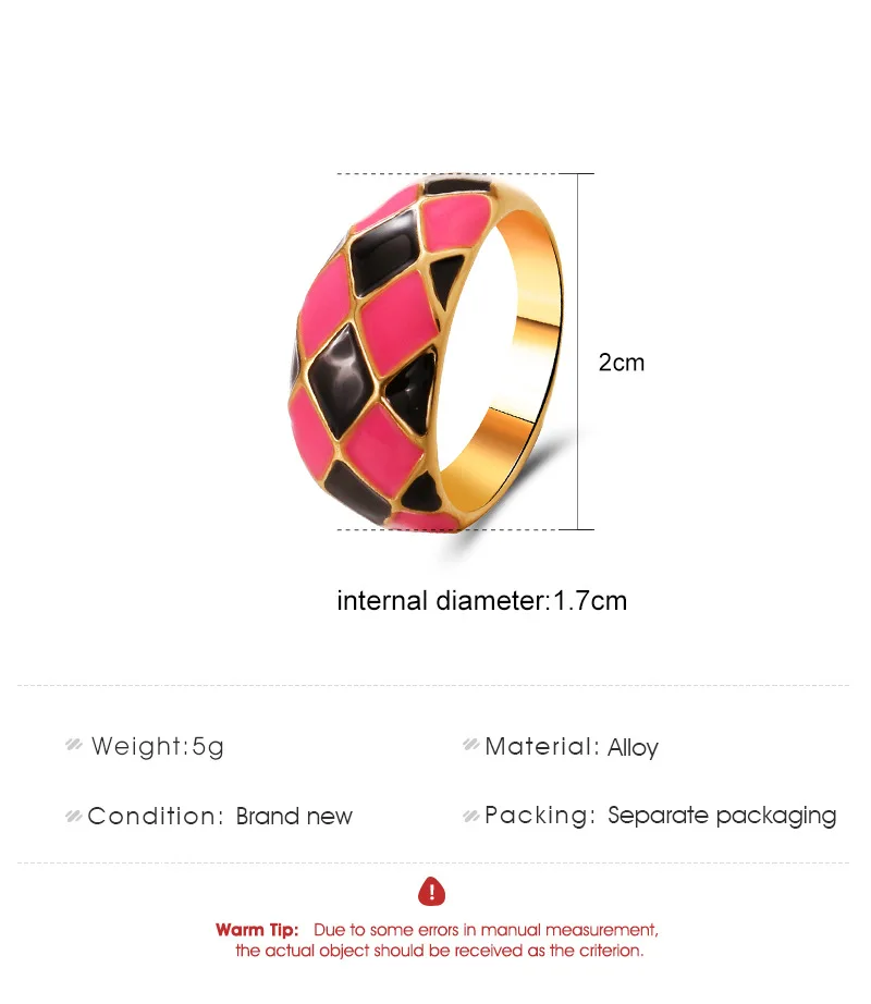 New Arrival Enamel Heart Flowers Alien Link Open Rings Fashion Cute for Girls Women Designer Pink Purple Gold Plated Zinc Alloy