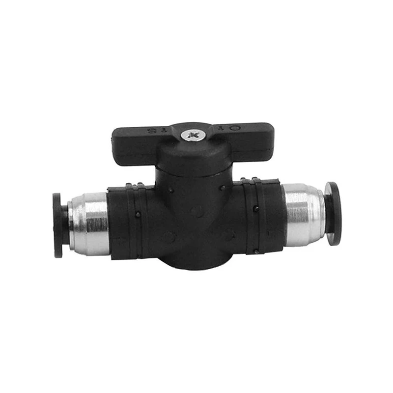 Plastic Push In Pneumatic Ball Valve 8mm Push To Connect Ball Valve For Pneumatic Tubes