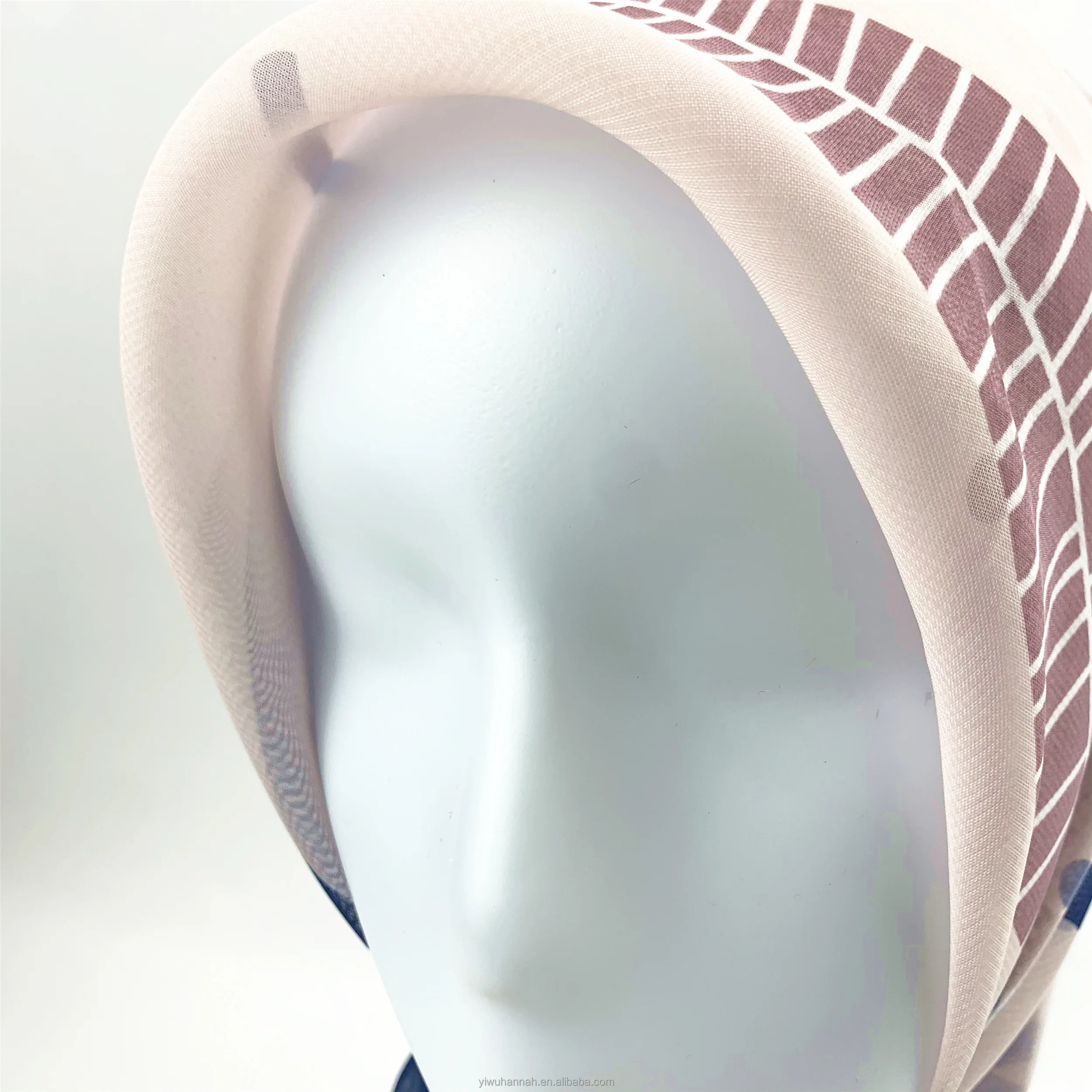 Подгонянные напечатанные эластичная bawal шифоновое Сетчатое платье хиджаб и Малайзия tudung bawal шарфы