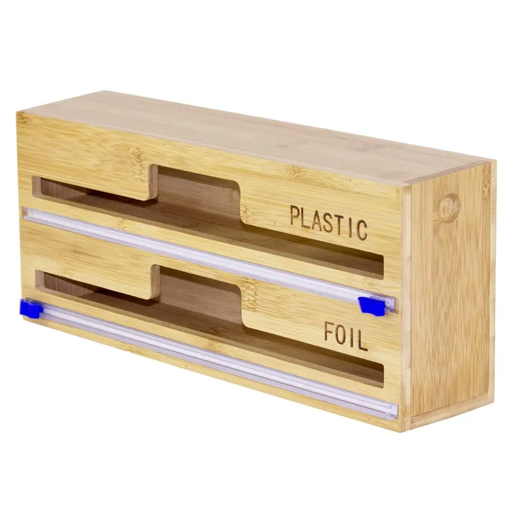 Диспенсер для пластиковой обертки с резаком для слайдов, диспенсер для бамбуковой фольги с резаком, подходит для пластиковой обертки, алюминиевой фольги и воска Pap