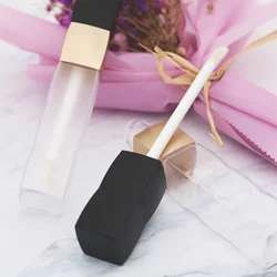 14.5ml  PETG lipgloss empty tube square empty clear mascara tube custom-logo wholesale makeup packaging for lips eyelashes