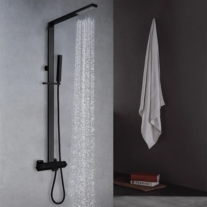 
New design bath thermostatic faucet Brass shower panel/shower set 