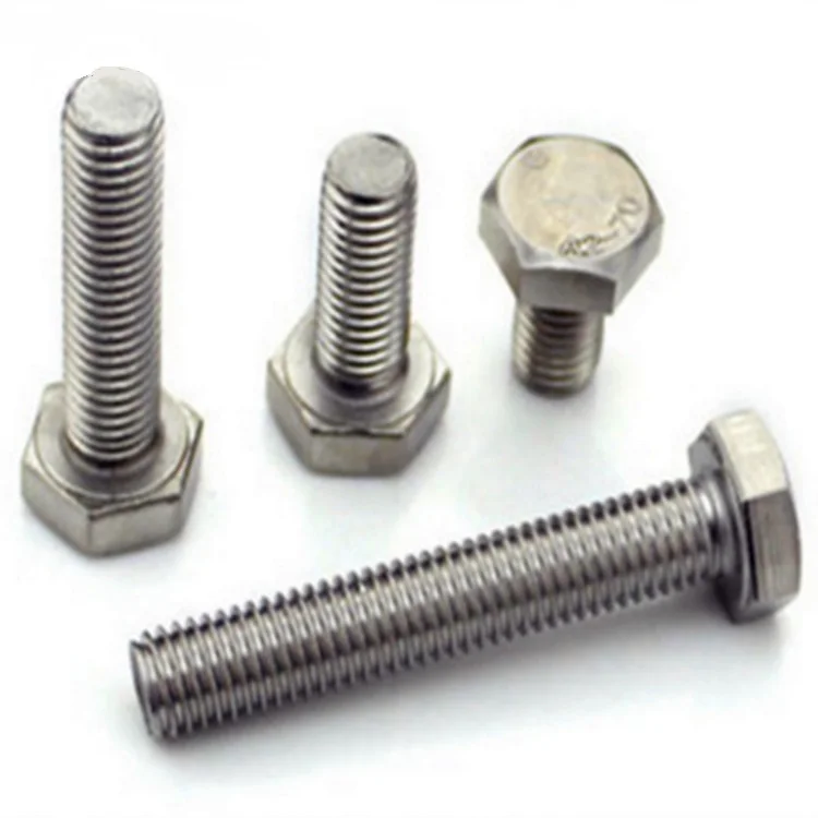 High quality fastener 1/4-20 x 5/8 M4 M5 M6 M8 M10 stainless steel 304 carbon steel full thread hex head bolts Hexagon head bolt