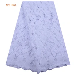 New Design Sky Blue Guipure Lace Fabric African Cord Lace Fabric High Quality Bridal Laces Embroidery Fabrics 1961