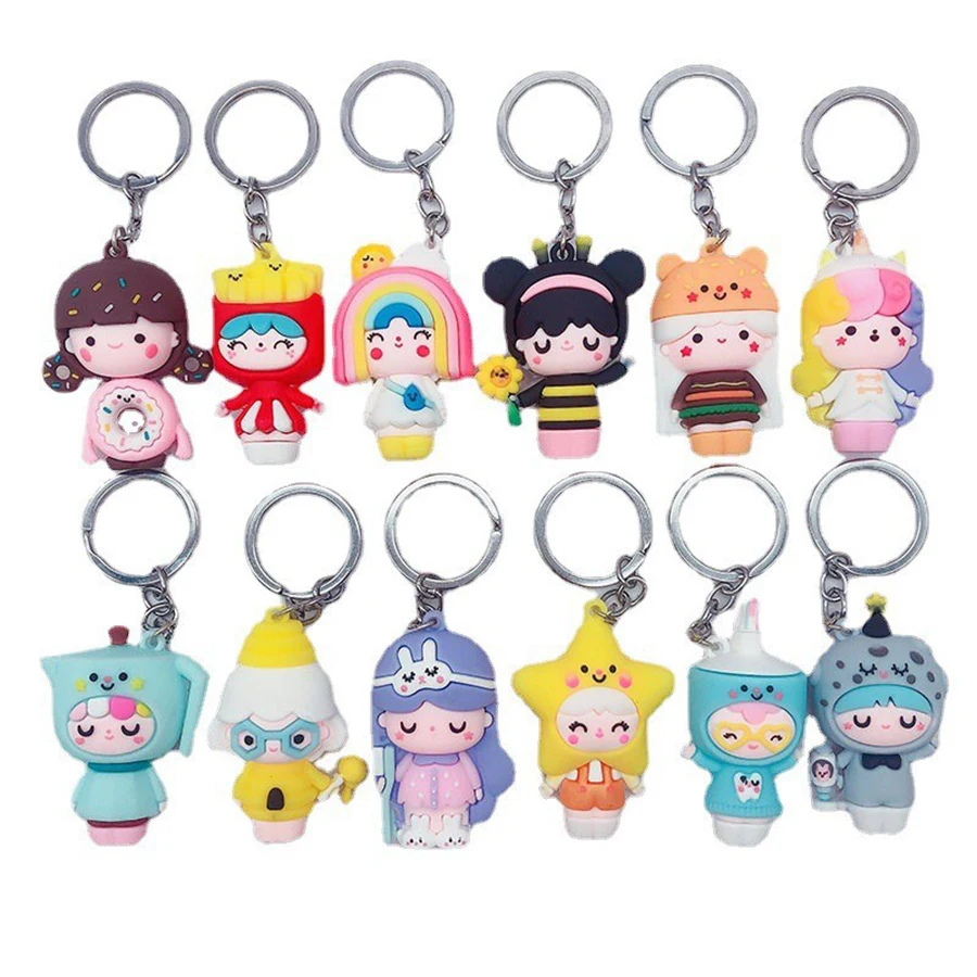 PVC kids super power captain america avengers toy silicone keyring cartoon key chain spiderman marvel avenger 3d pvc keychains