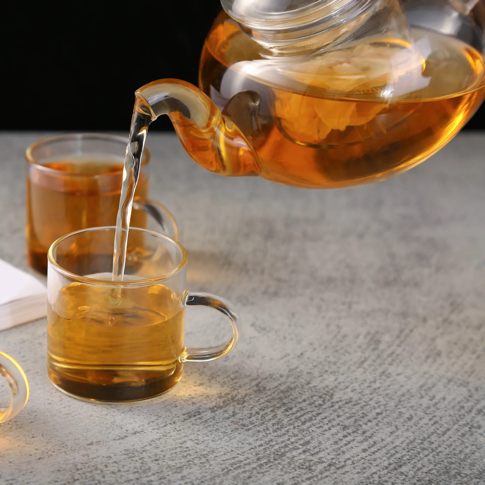 600ml 800ml Heat Resistant Transparent Clear Pyrex High Borosilicate Glass Teapot Tea Pot with Infuser and Warmer