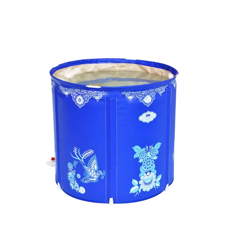 Sunshine Home Spa PVC Portable Bathtub for Adults Folding Free Standing Bathtub Inflatable Pool Hot Collapsible Bath Tub Set
