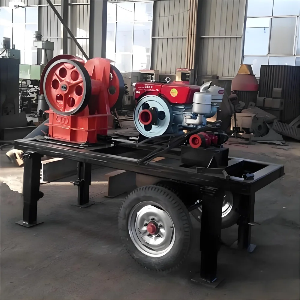Diesel version rock jaw crusher