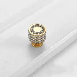 Modern luxury Nordic style diamond-encrusted gold cabinets Wardrobe Door handles wholesale