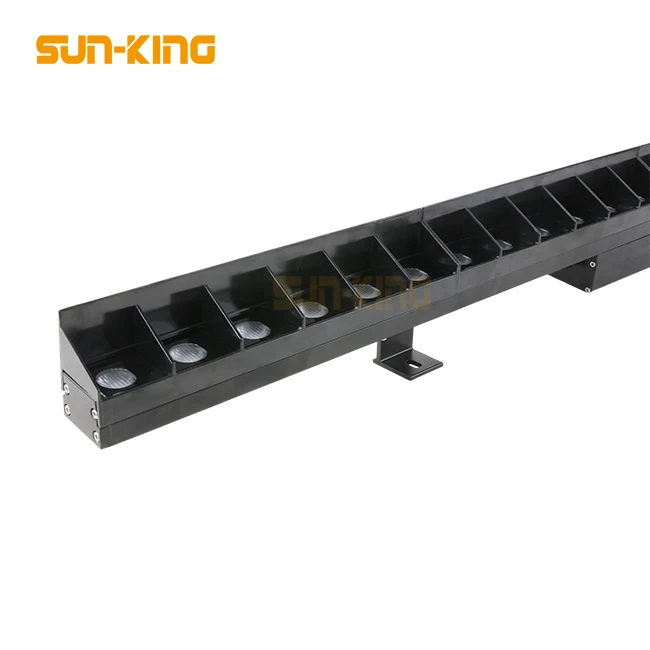 anti-dazzle 24VDC Dmx512 Control Aluminum Ip65 24W 36W building Outdoor facade Light RGBW Rgb Led Wall Washer with grille