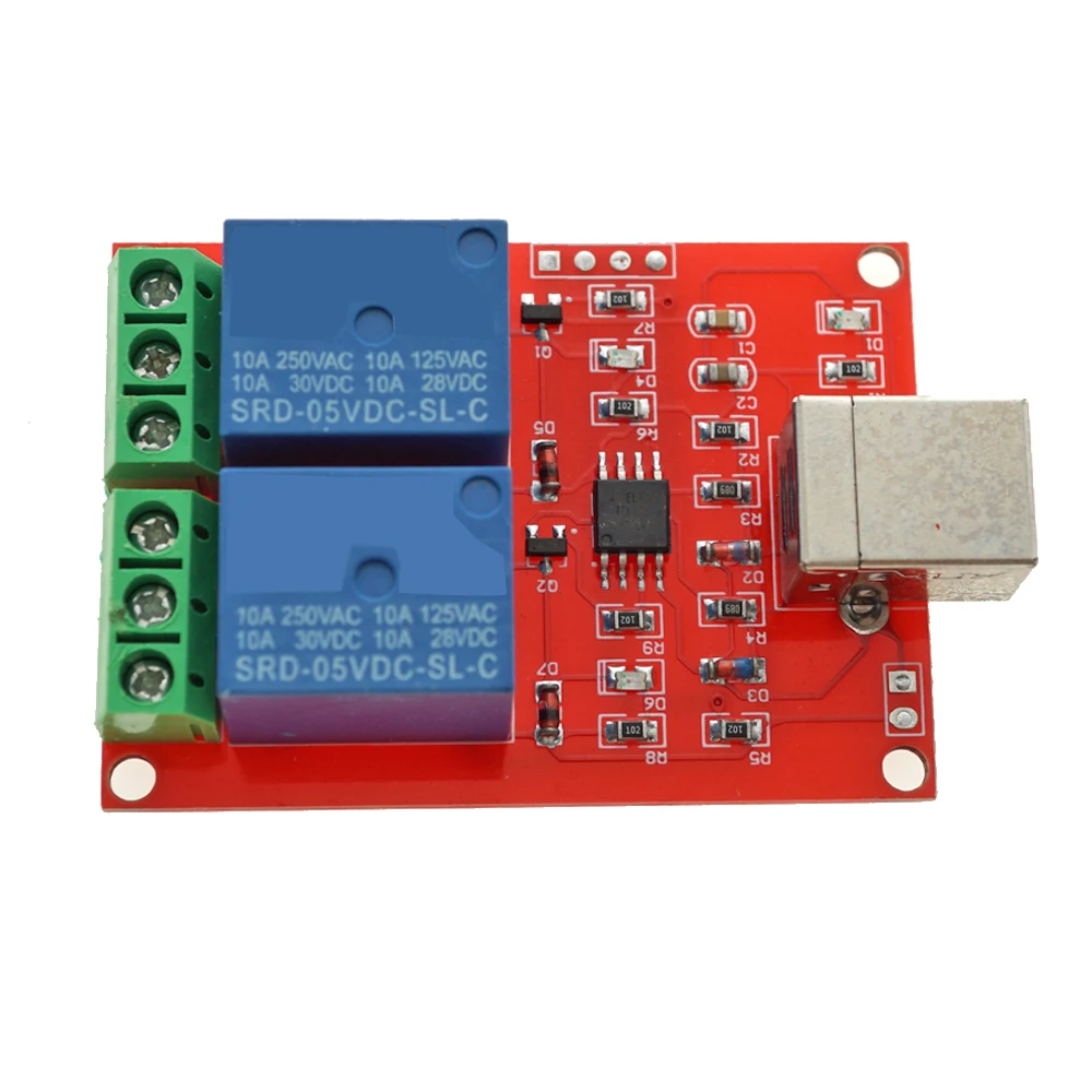 Okystar OEM/ODM 5В USB управление переключателя 2 канальный релейный модуль USB управлением триггерный релейный модуль 30V/10A