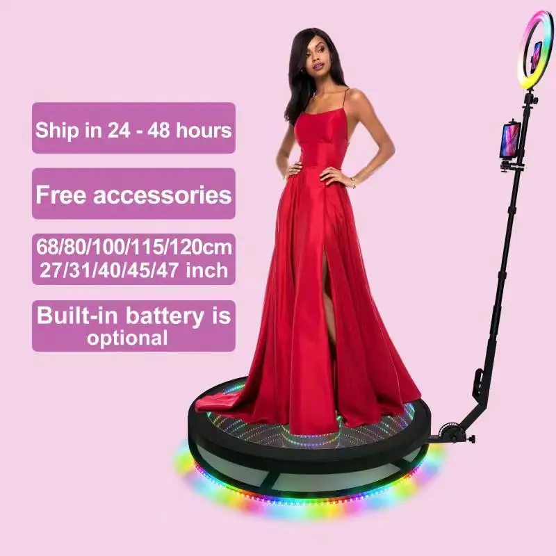 2022 New Adjustable 3D Abyss 4 Rotating Person Camera Full Body Portable Spinning 360 Degree Photo Booth