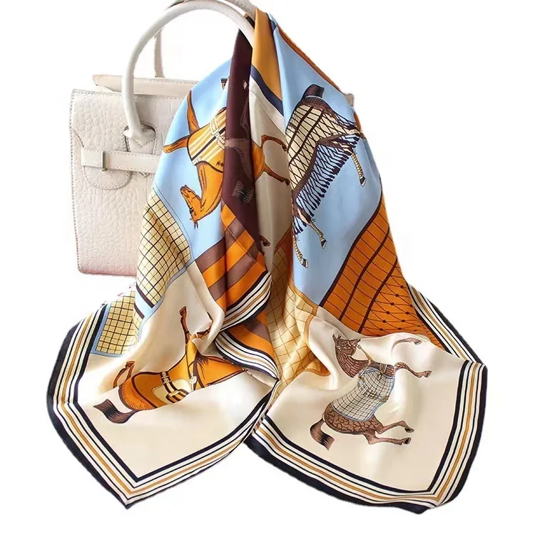 Super fine gift horse mulberry 100%silk scarf 90cm shawl match everything