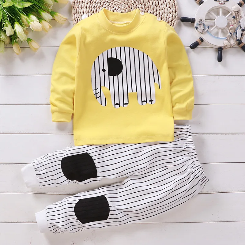 New autumn spring&winter cotton long sleeves baby clothes sets Unisex Kids Clothing Sets boys