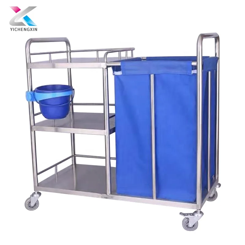 
Best sales stainless steel dirt cart hospital emergency cart 
