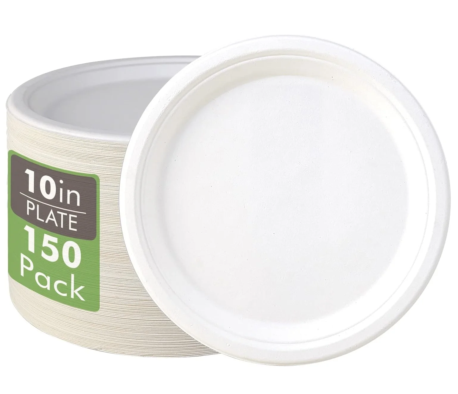 Настраиваемый Компостируемый без BPA белый сильный 100% натуральный биоразлагаемый экологически чистый сахарный тростник одноразовые бумажные тарелки