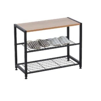 Simple Design Metal Frame 3-tier Shelf Storage Shoe Rack