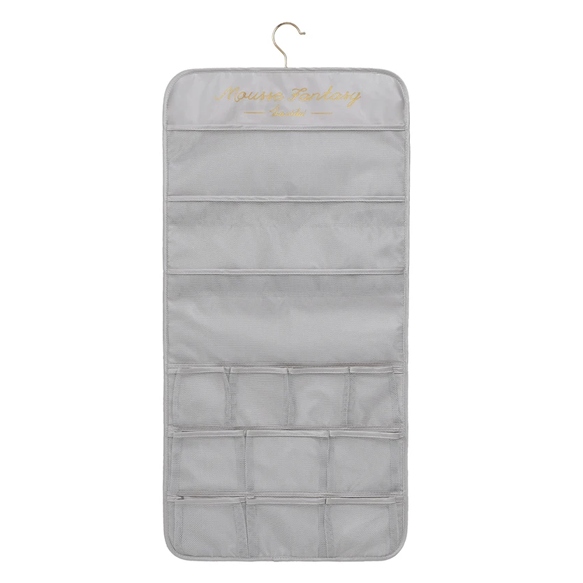 Custom logo Polyester Foldable Underwear Bras Socks Hanging Underwear Organizer Pocket