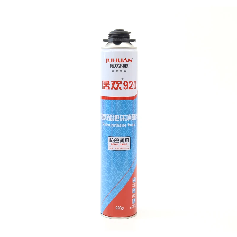Extruded Spray  Filler Bricks Adhesive Foam Spray Black Polyurethane Foam 300Ml Pu Foam