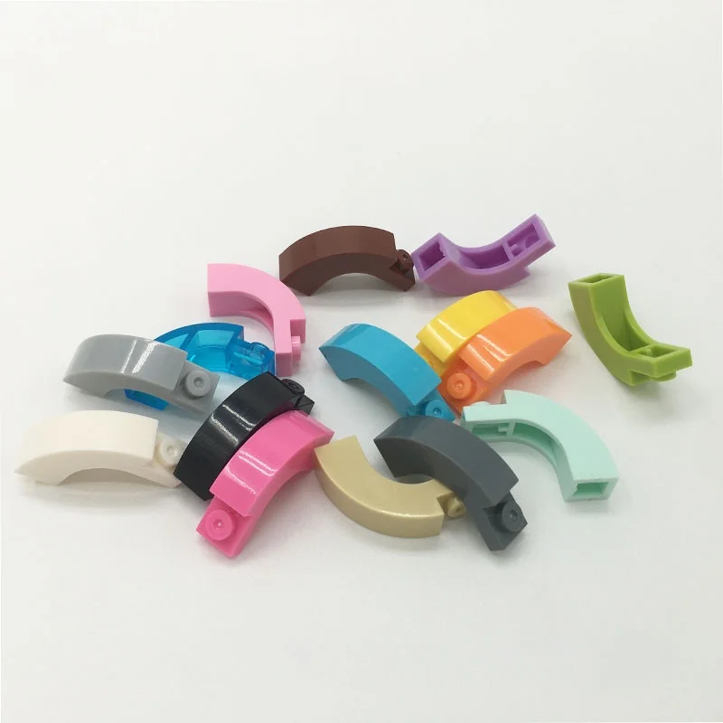 MOC small particles 1x3x2 curved brick compatible with 6005 92903 building block science education building bricks spare parts