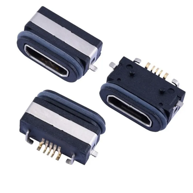 90 градусов SMT горизонтальный 5 Контакты Разъем Mini-USB 2,0 Тип AB разъем