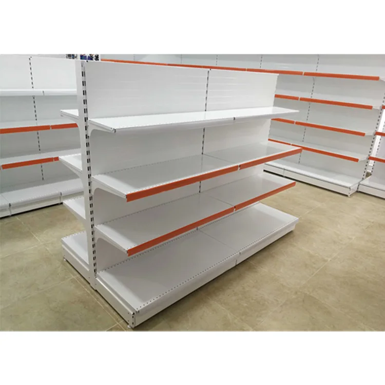 Custom Shopping Shelf Shop Rack Gondola Shelving Double-Sided Supermarket Shelves Display Shelves Grocery Store Racks