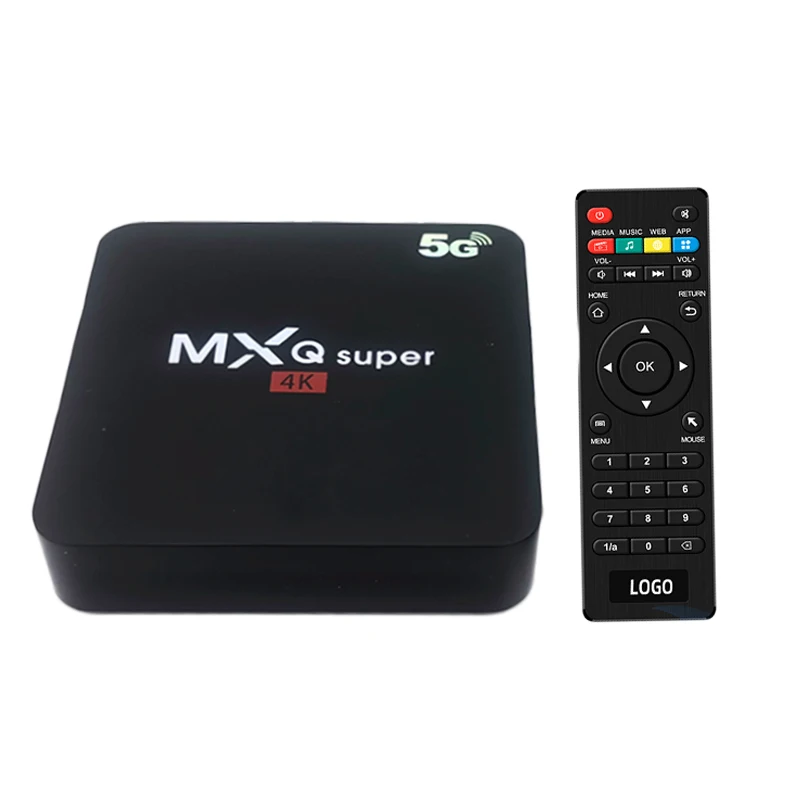 Elinksmart Hot Amazon Smart Android Tv Box MXQ Pro Super 4K with Sim Card Slot Remote Control