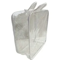 Clear PVC Zipper Blanket Packaging Bags with Handle Carried Bed Sheet Pillow Bag
