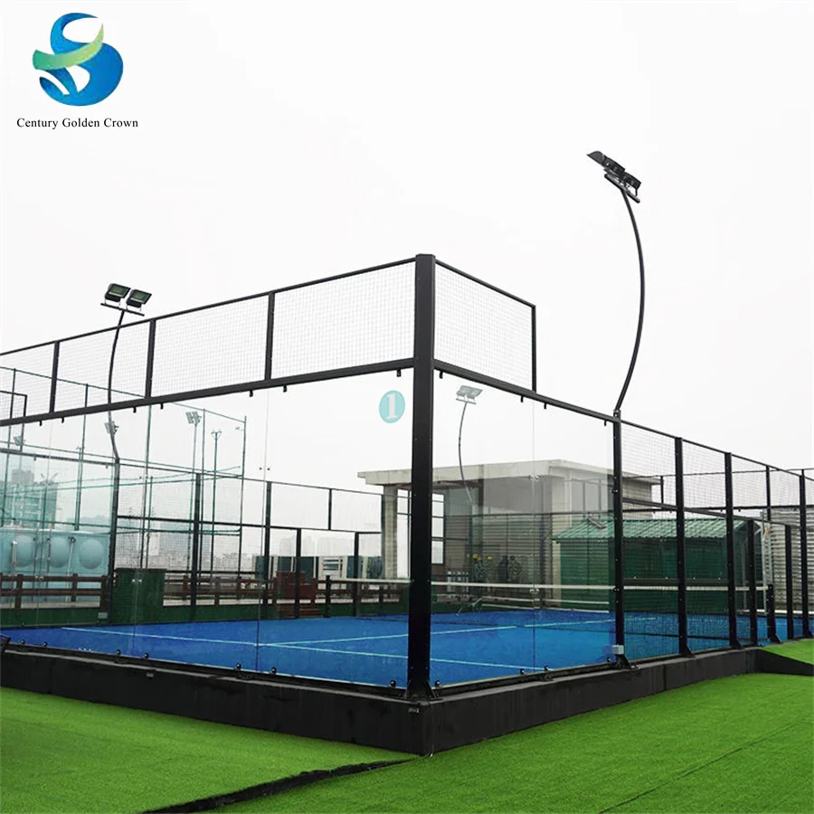 Manufacturing Factory Wholesale Panoramic Paddle Tennis Court Customization Padel Court 3 Years ODM OEM Service Easy to Install
