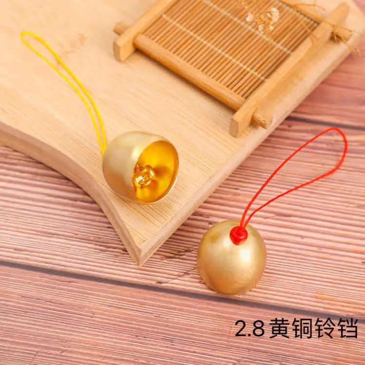 Brass bell Wind chime Accessories Metal Bell with clapper DIY christmas outdoor decoration bells Christmas Tree Hanging