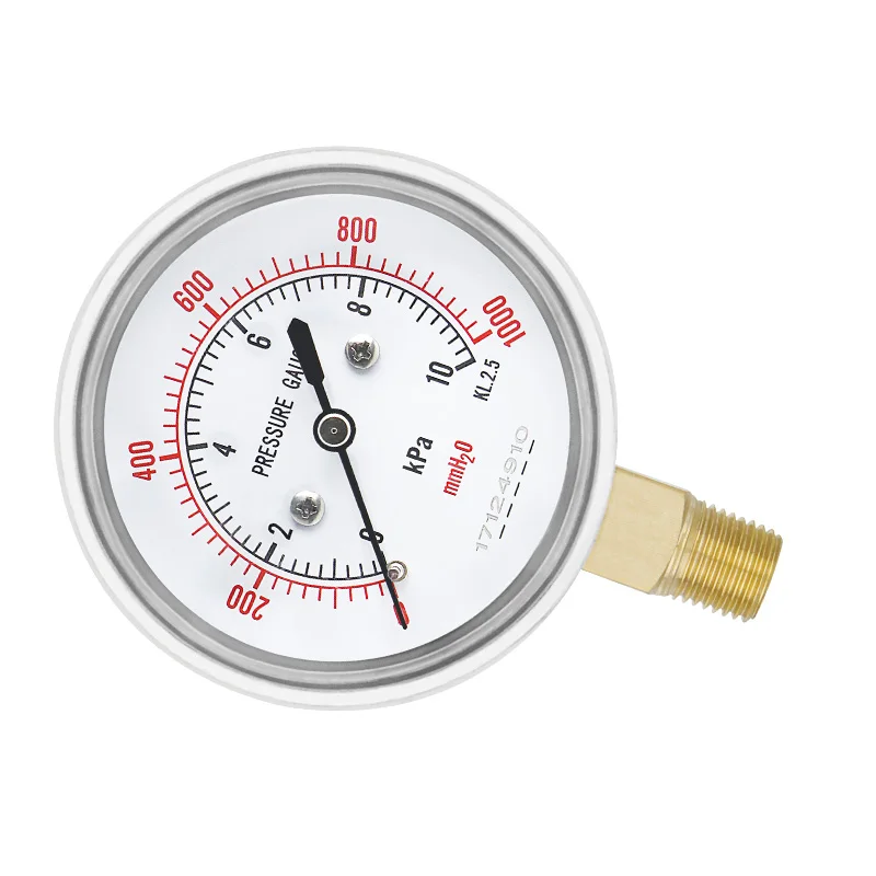 Manufacturer OEM 2.5 inch mbar/kpa capsule micro pressure gauges meter for gas