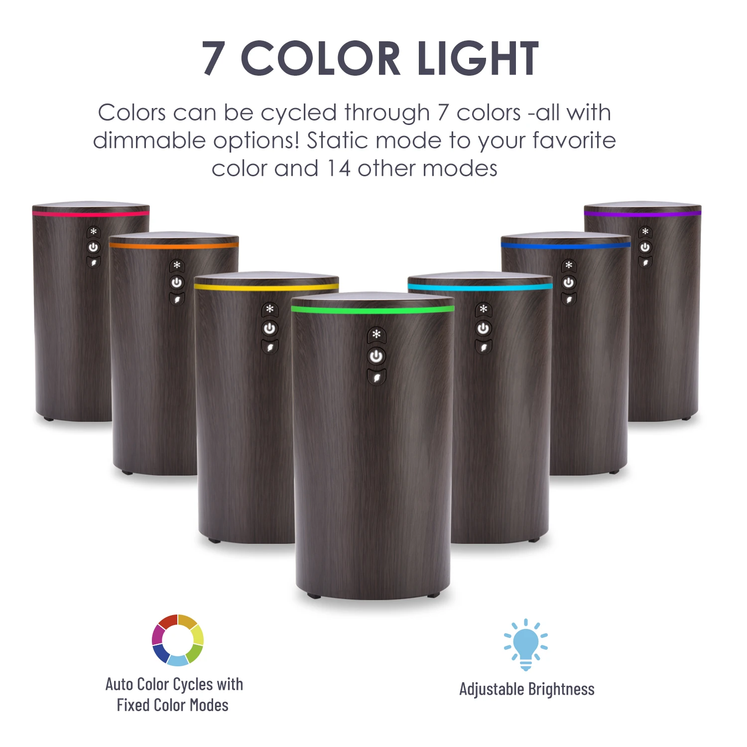 New USB aromatic essential oil diffuser 100ml led light cold fog air freshener, built-in 5000mA battery