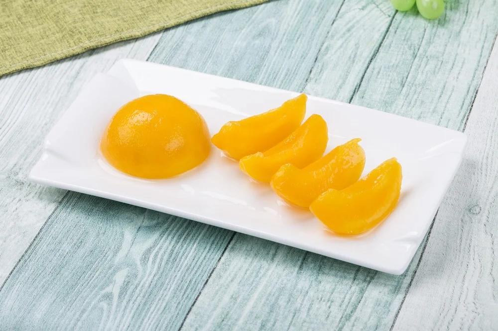 Canned peach halves sliced diced in light syrup