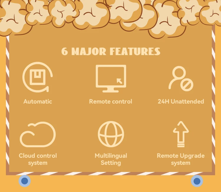 Popular Fast Food Cinema Shopping Mall Popcorn Vending Machines Automatic Snacks Popcorn Vending Machine