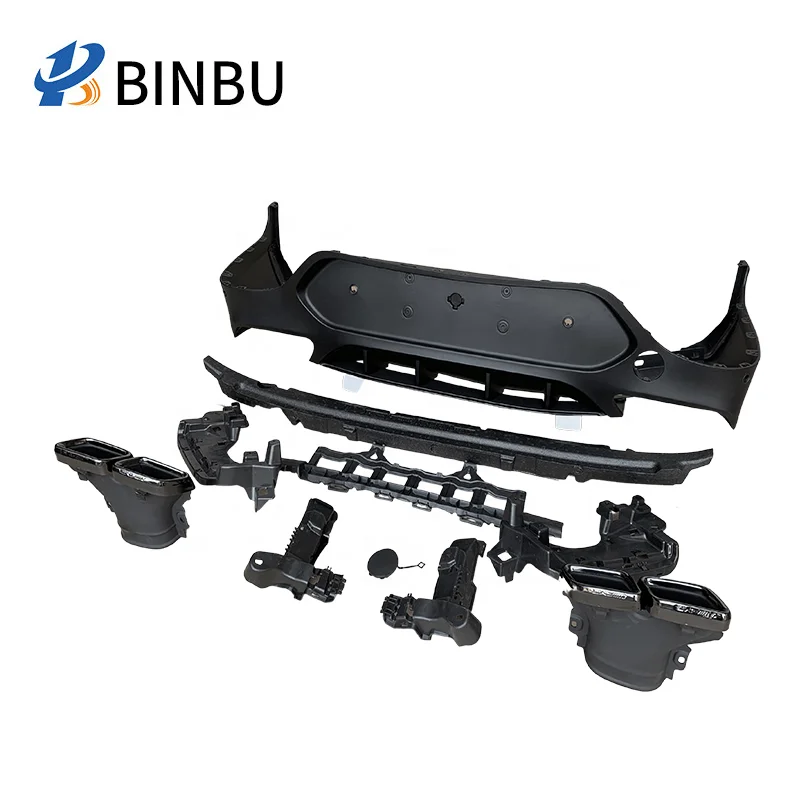 FOR Mercedes Benz GLC coupe rear bumper diffuser Car modification Upgrade GLC C63 style C253 exhaust pipe AMG style 2016-2021