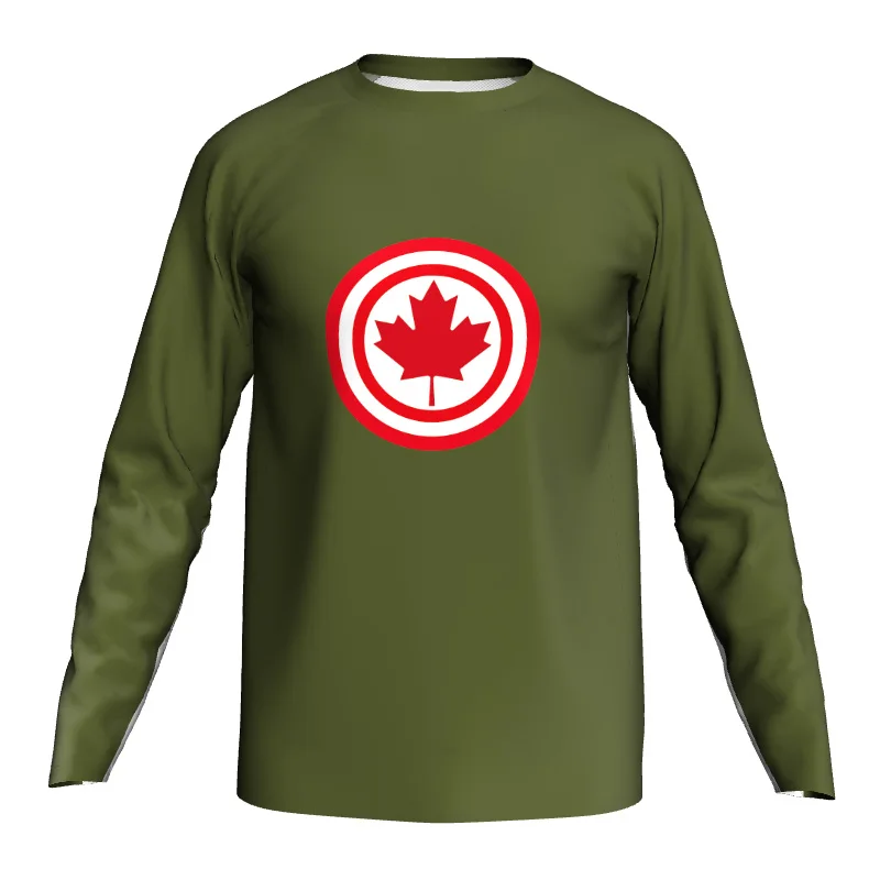 Canada New Long Motocross Shirt Downhill Cycling Jersey Tops Bicycle Wear Pro Team Race MX Off Road Mountain Red Sport Clothing