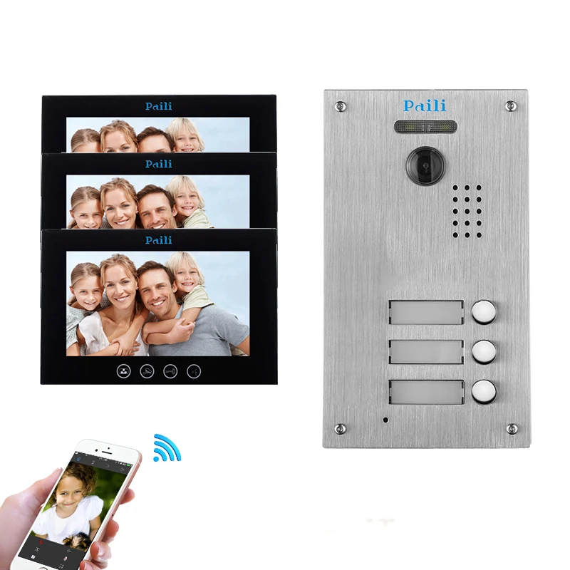 
new arrival 10 inch 2 wired fisheye color video door phone for apartment 